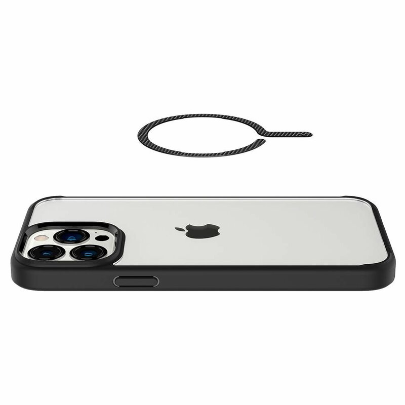 Inel husa adaptor MagSafe incarcare wireless Spigen OneTap, carbon