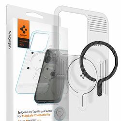 Inel husa adaptor MagSafe incarcare wireless Spigen OneTap, carbon