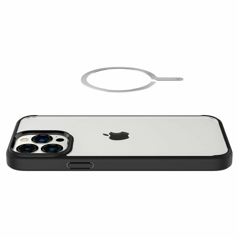 Inel husa adaptor MagSafe incarcare wireless Spigen OneTap, argintiu