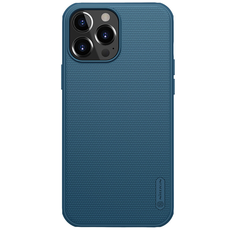 Husa iPhone 13 Pro Max Nillkin Super Frosted Shield Pro Magnetic, albastru
