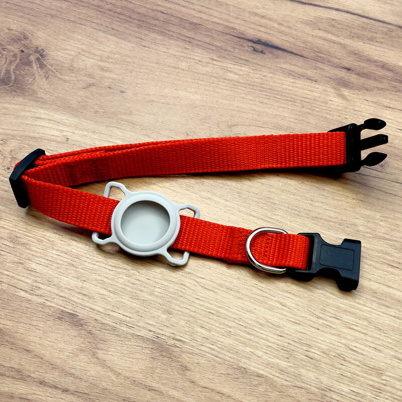 Zgarda pentru caini universala cu husa protectie Apple AirTag, negru