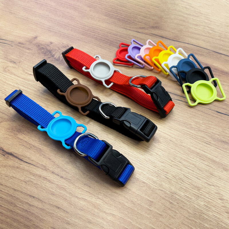 Zgarda pentru caini universala cu husa protectie Apple AirTag, negru