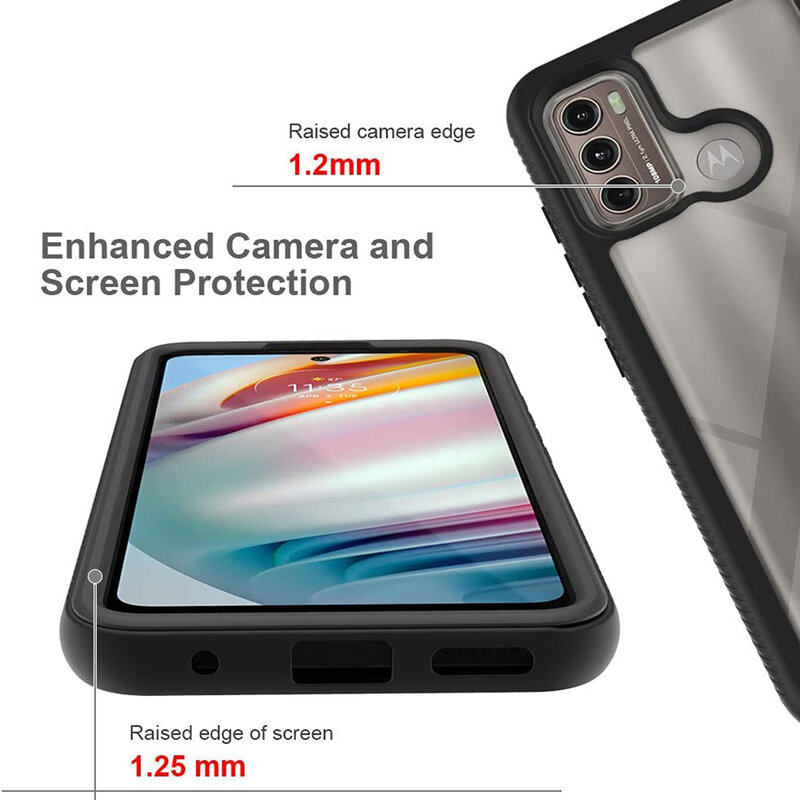 [Pachet 360°] Husa + folie Motorola Moto G60 Techsuit Defense, negru