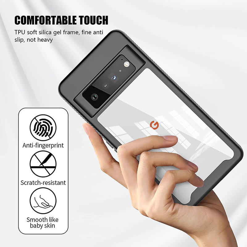 [Pachet 360°] Husa + folie Google Pixel 6 Pro Techsuit Defense, negru