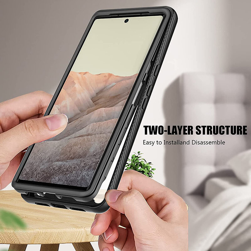 [Pachet 360°] Husa + folie Google Pixel 6 Pro Techsuit Defense, negru