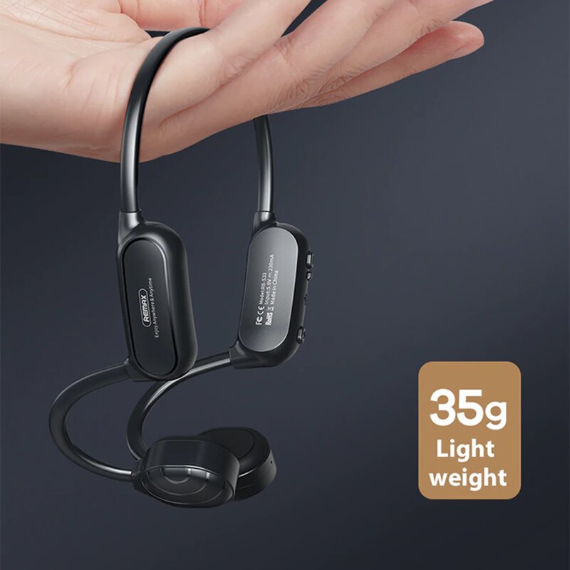Casti bone conduction sport Bluetooth Remax, negru, RB-S33