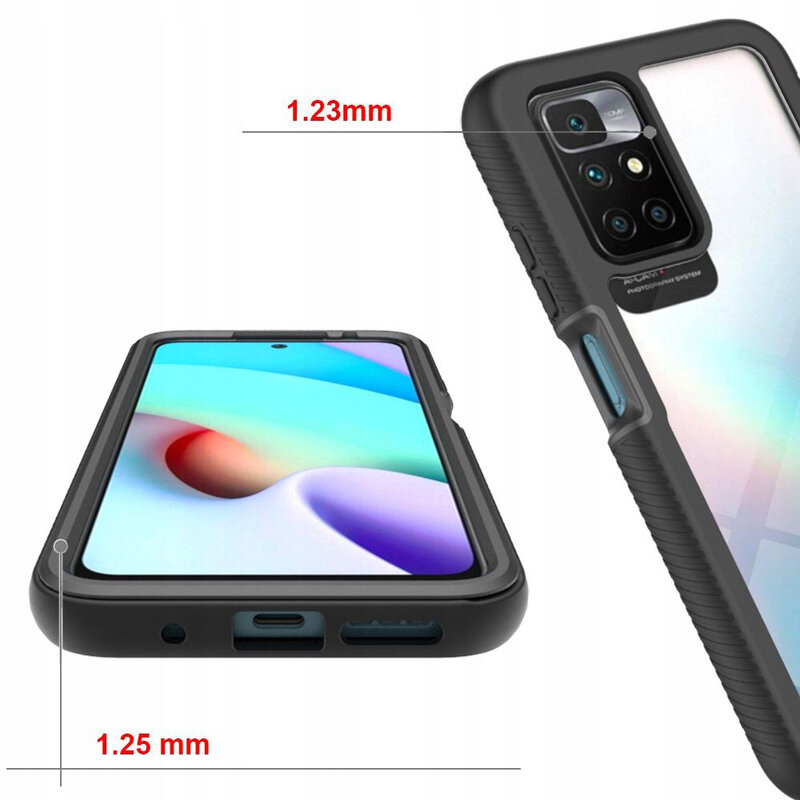 [Pachet 360°] Husa + folie Xiaomi Redmi 10 Techsuit Defense, negru