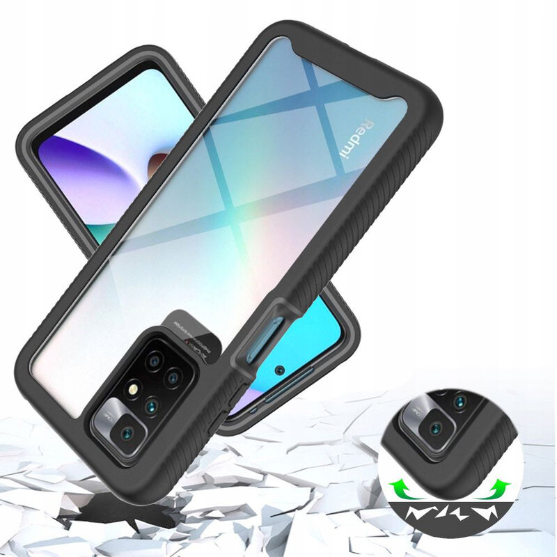 [Pachet 360°] Husa + folie Xiaomi Redmi 10 Techsuit Defense, negru