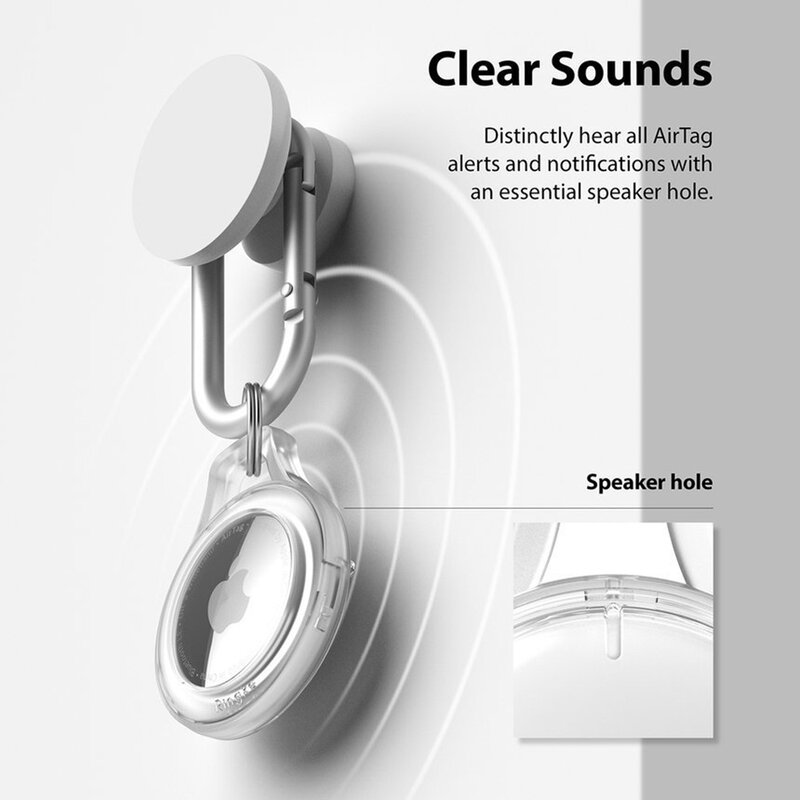 Breloc Apple AirTag Ringke Slim cu holder otel, verde