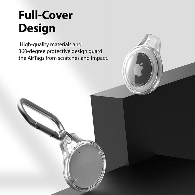 Breloc Apple AirTag Ringke Slim cu holder otel, verde