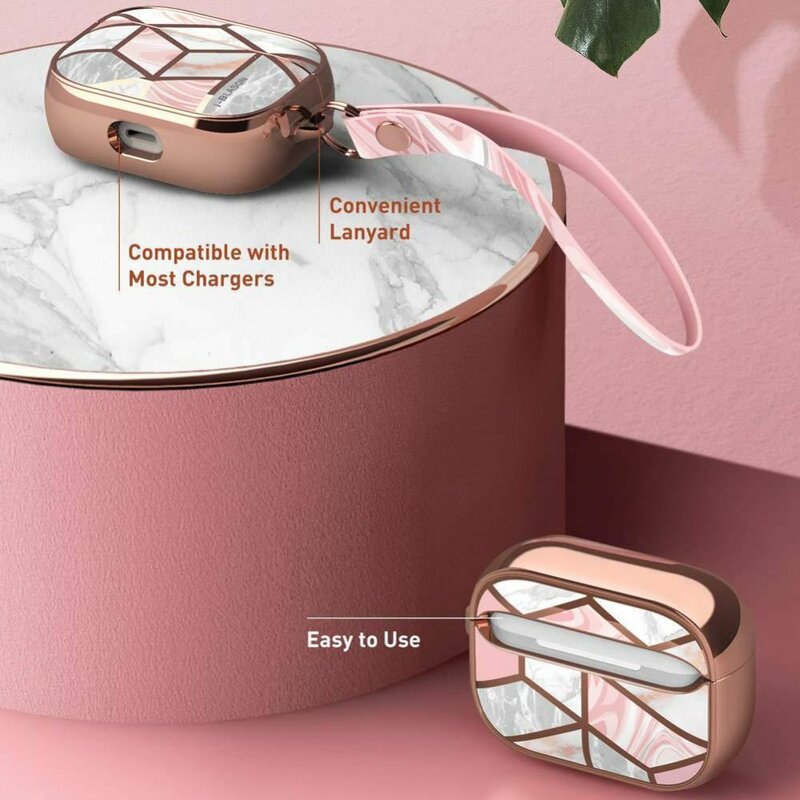 Husa AirPods 3 i-Blason Cosmo, curea pentru mana, roz