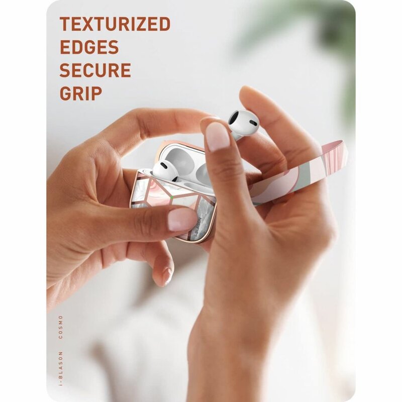 Husa AirPods 3 i-Blason Cosmo, curea pentru mana, roz