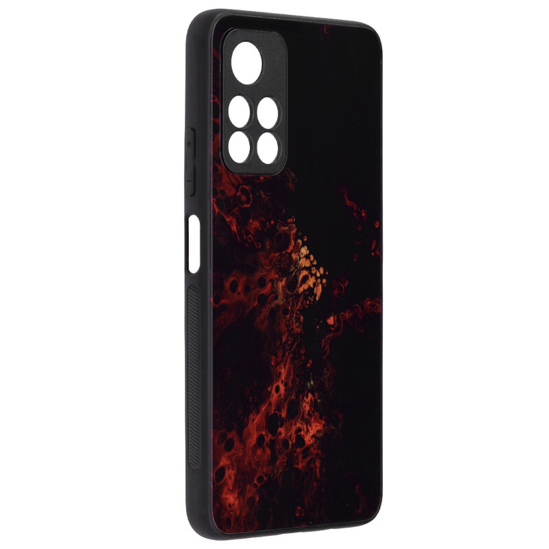 Husa Xiaomi Poco M4 Pro 5G Techsuit Glaze, Red Nebula