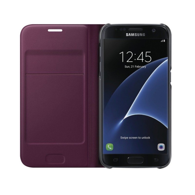 Husa Originala Samsung Galaxy S7 G930 Flip Wallet Rosu