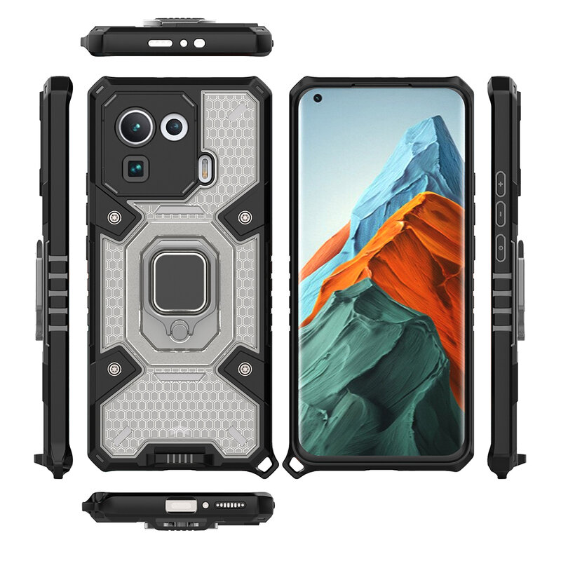 Husa antisoc Xiaomi Mi 11 Pro Techsuit Honeycomb, negru