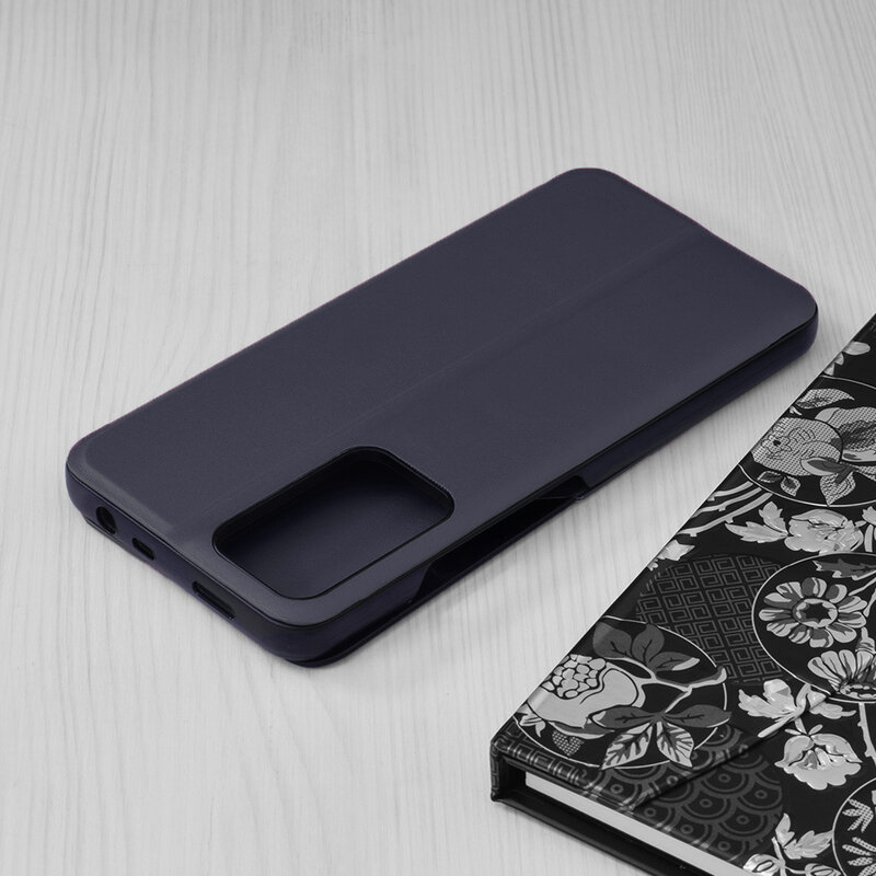 Husa Xiaomi Redmi Note 11 Pro+ 5G Eco Leather View flip tip carte, albastru