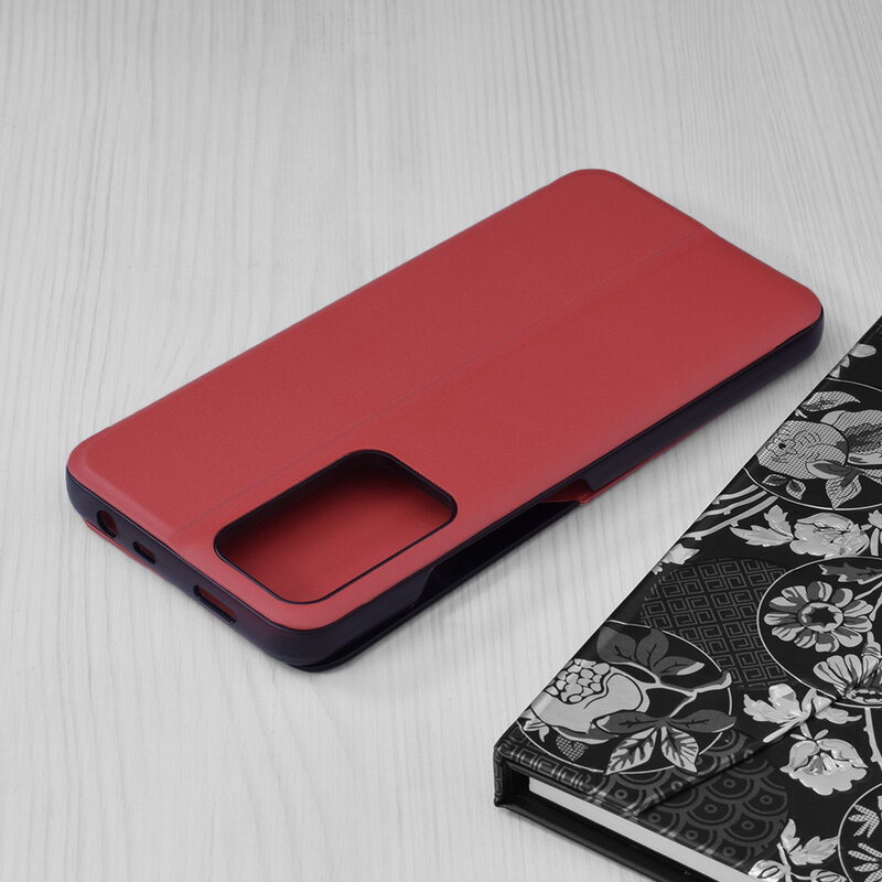 Husa Xiaomi Redmi Note 11 Pro+ 5G Eco Leather View flip tip carte, rosu