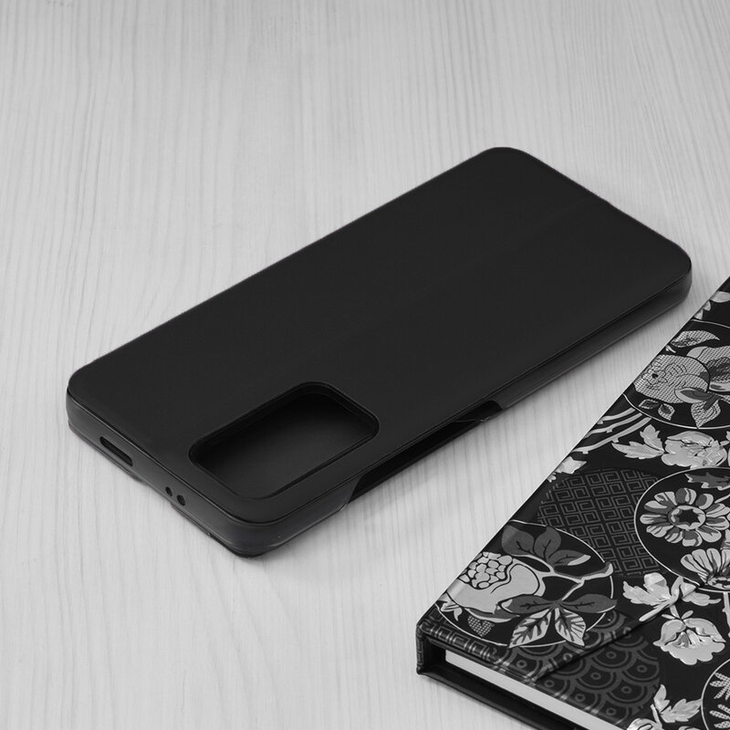 Husa Xiaomi Redmi Note 11 Eco Leather View flip tip carte, negru