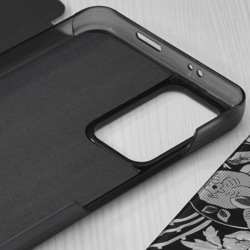 Husa Xiaomi Redmi Note 11 Eco Leather View flip tip carte, negru