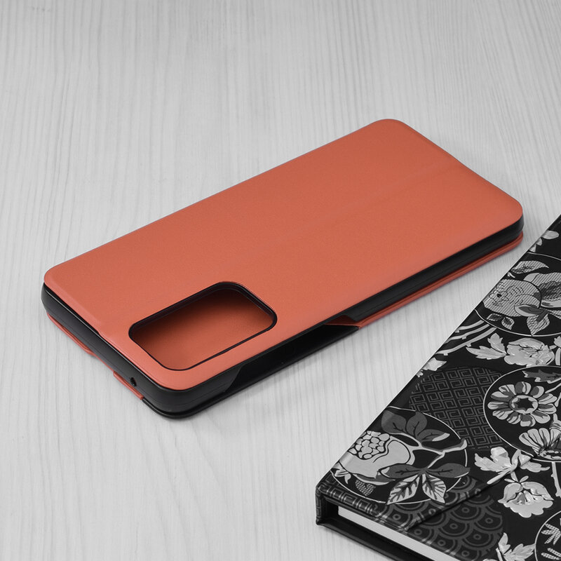 Husa Samsung Galaxy A53 5G Eco Leather View flip tip carte, Portocaliu