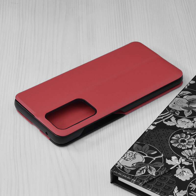 Husa Samsung Galaxy A53 5G Eco Leather View flip tip carte, rosu