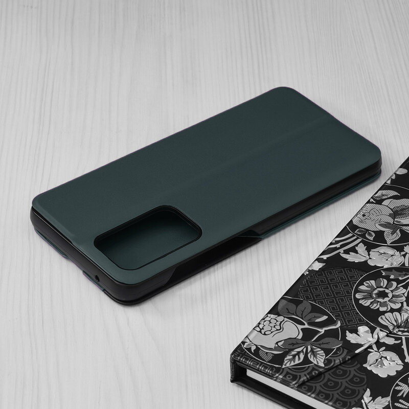 Husa Samsung Galaxy A53 5G Eco Leather View flip tip carte, verde