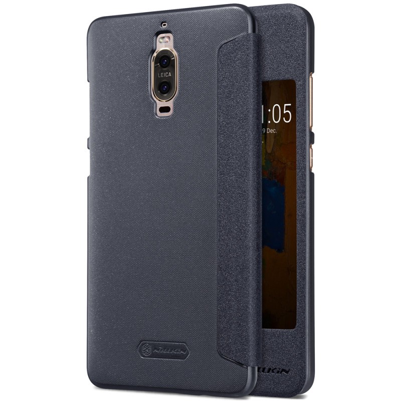 Husa Huawei Mate 9 Pro, Mate 9 Porsche Design Nillkin Sparkle S-View Flip Gri