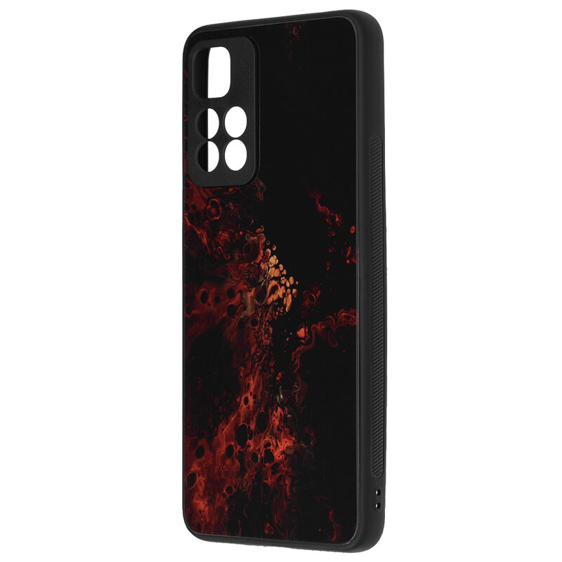 Husa Xiaomi Redmi Note 11 Pro+ 5G Techsuit Glaze, Red Nebula