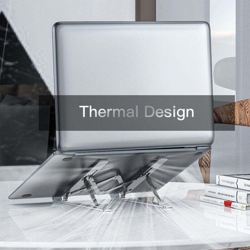 Suport laptop aluminiu, stand reglabil Yesido LP01, argintiu