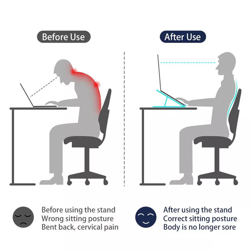 Suport laptop aluminiu, stand reglabil Yesido LP01, argintiu