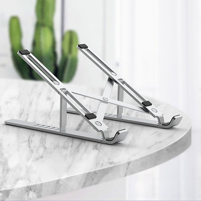 Suport laptop aluminiu, stand reglabil Yesido LP01, argintiu