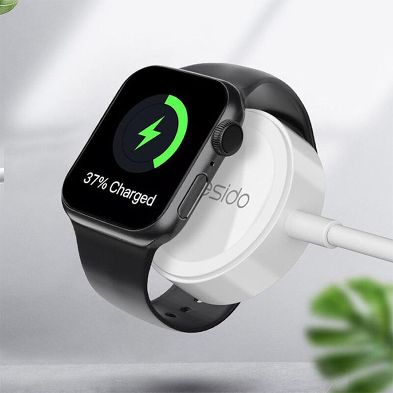 Cablu incarcare Apple Watch wireless, Lightning iPhone Yesido CA70, alb