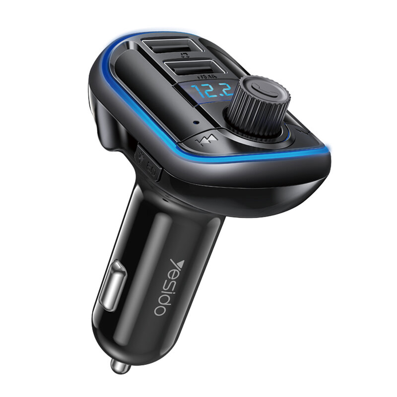 Modulator FM Bluetooth 2x USB, MicroSD Yesido Y44, 3.1A, negru