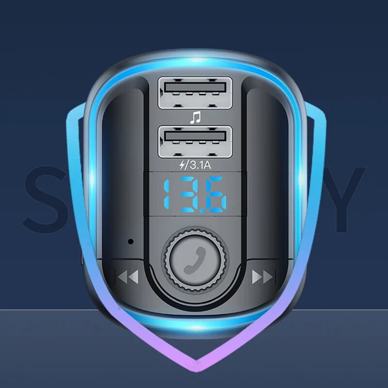 Modulator FM Bluetooth 2x USB, MicroSD Yesido Y44, 3.1A, negru