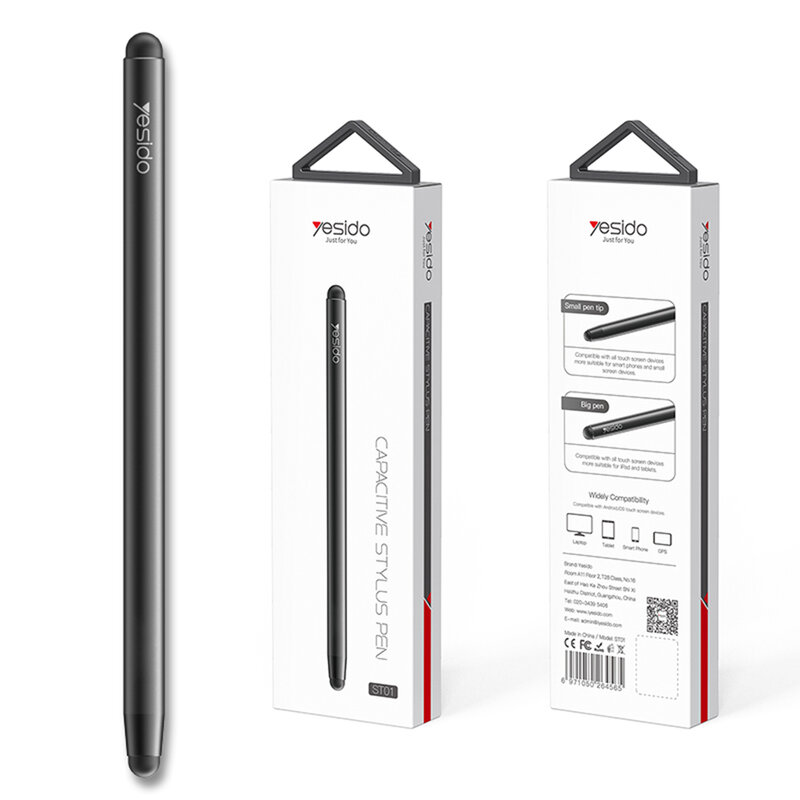 Stylus pen capacitiv 2in1 Android, iOS Yesido ST01, negru