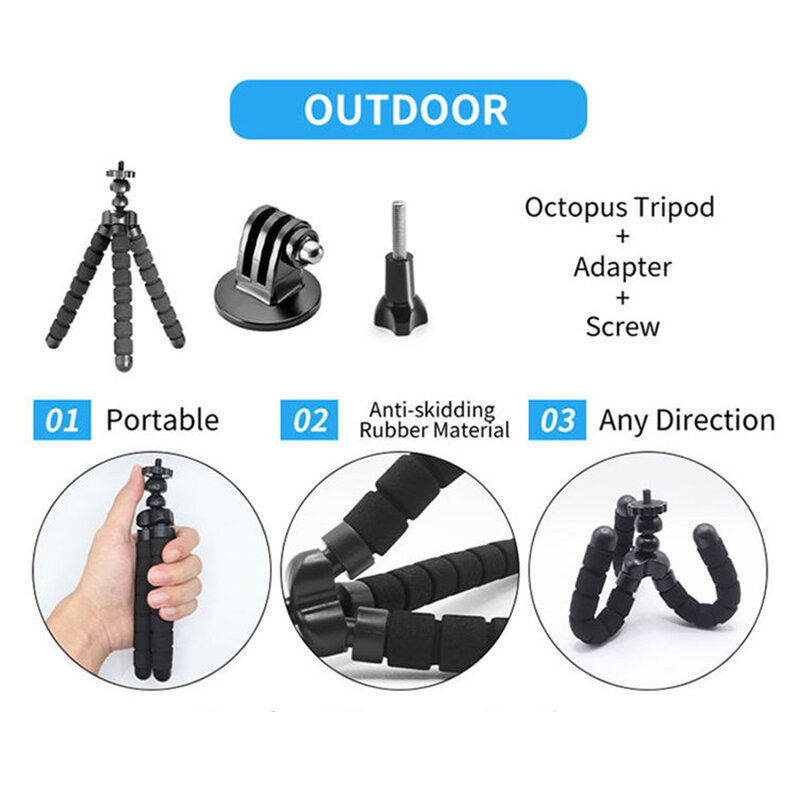 Set accesorii GoPro Hero, camera video actiune 216in1 Techsuit CAL38