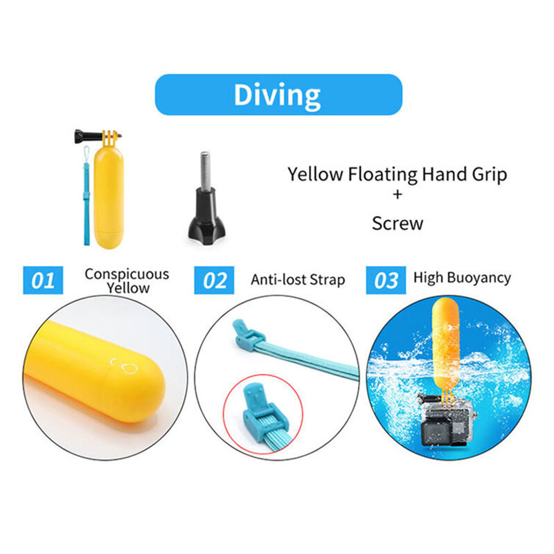 Set accesorii GoPro Hero, camera video actiune 216in1 Techsuit CAL38