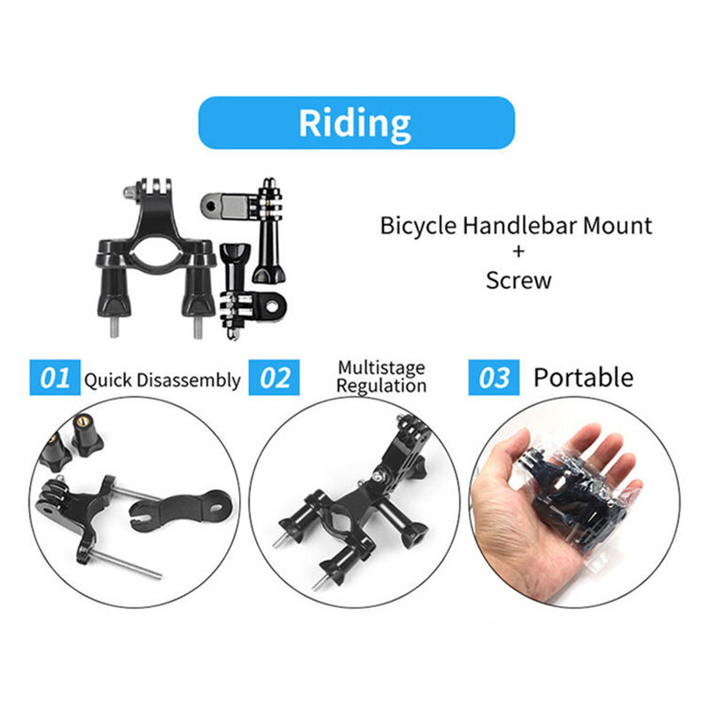 Set accesorii GoPro Hero, camera video actiune 216in1 Techsuit CAL38