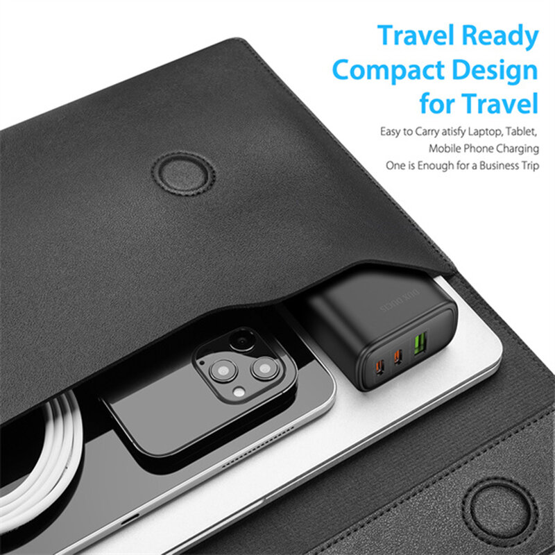 Incarcator Super Si Quick Charge USB, 2x Type-C PD65W Dux Ducis C110