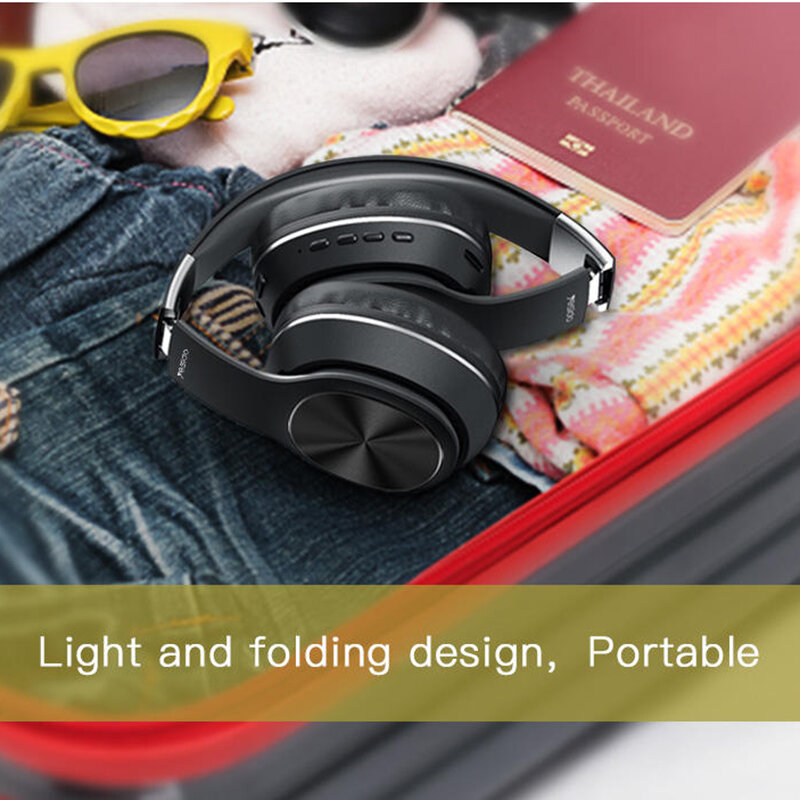 Casti over-ear Bluetooth headset Yesido EP01, Hi-Fi audio, negru