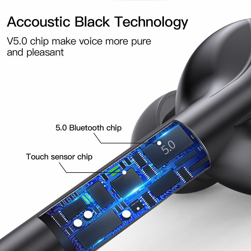 Casti in-ear Bluetooth earbuds Yesido TWS08, aplicatia Siri, negru