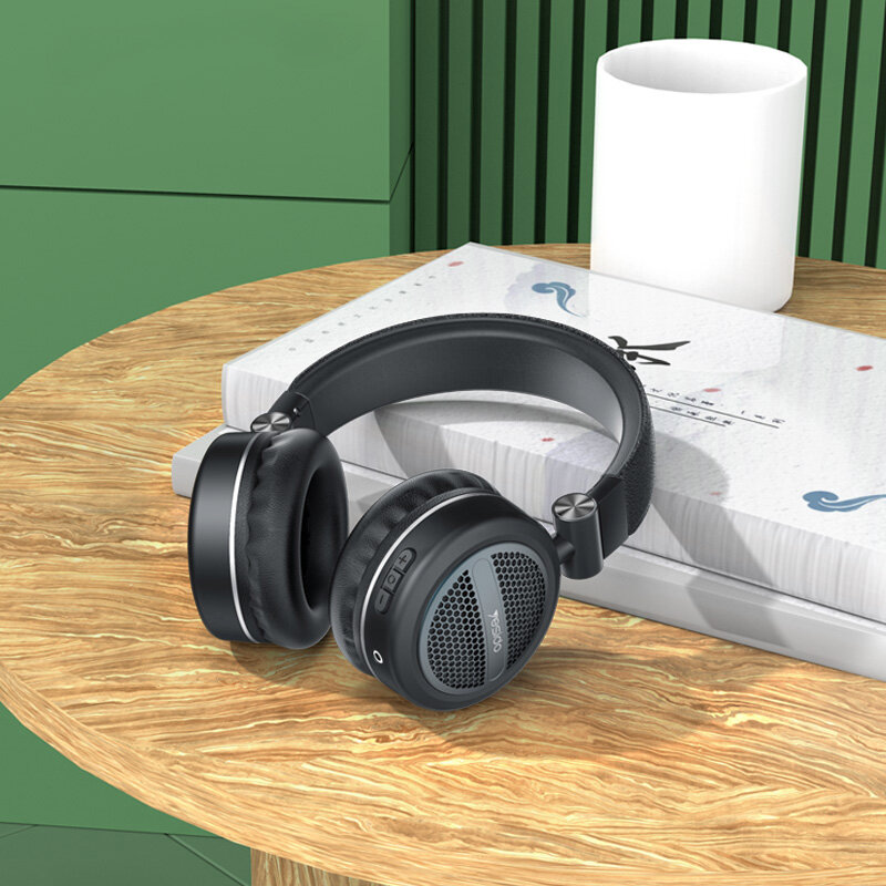 Casti on-ear Bluetooth noise cancelling Yesido EP02, super bass, negru