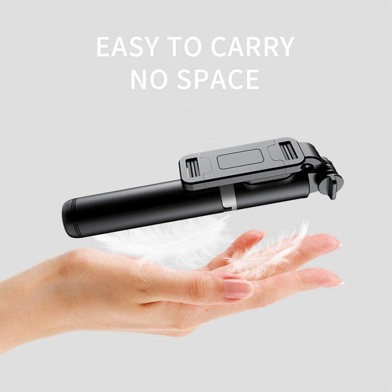 Selfie stick trepied, telecomanda Bluetooth Techsuit Q01, 101cm, alb