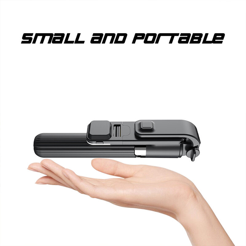 Selfie stick trepied Bluetooth cu LED Techsuit L03S, 84cm, negru