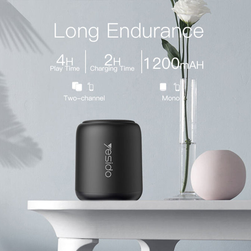 Mini boxa portabila wireless pentru telefon Yesido YSW06, negru