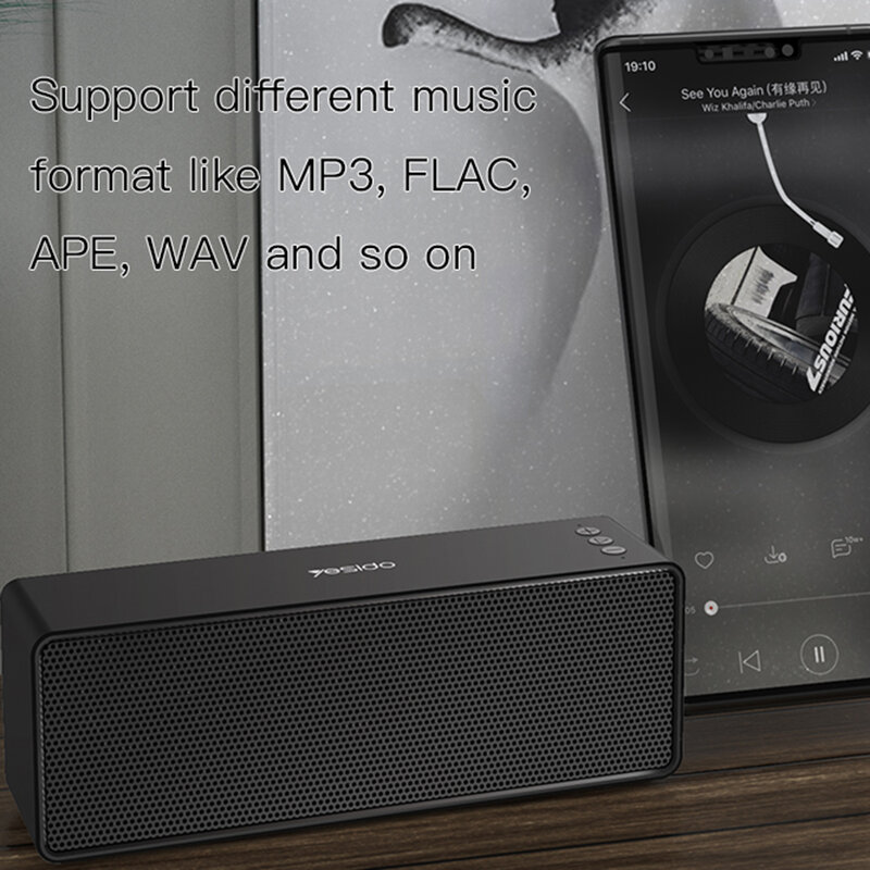 Boxa portabila wireless cu bass puternic Yesido YSW07, negru