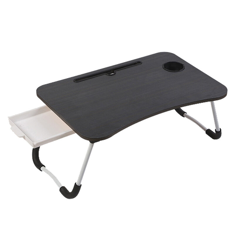 Masa universala laptop pentru pat cu suport pahar, negru, LTS01