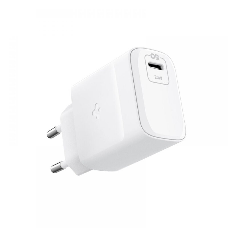 Incarcator priza USB-C Spigen Power Arc PD20W, QC3.0, alb