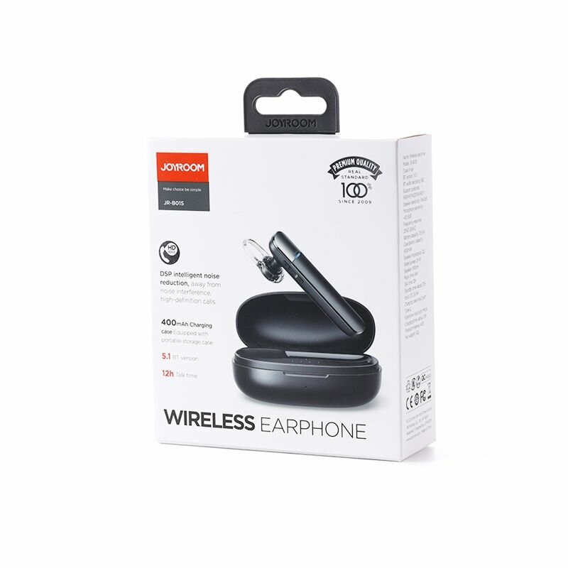 Casca handsfree Bluetooth wireless in-ear JoyRoom, negru, JR-B01S