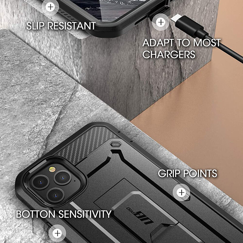 Husa iPhone 11 Pro Max Supcase Unicorn Beetle Pro, negru